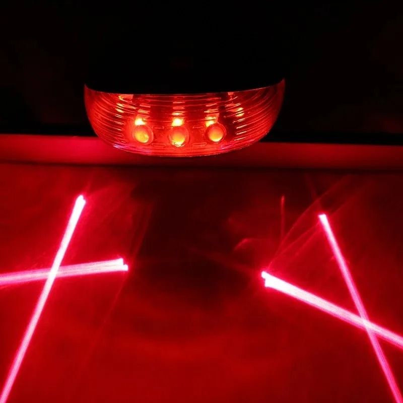 Bike LED Tail Light with Laser Safety Waterproof Rear Cycling Light