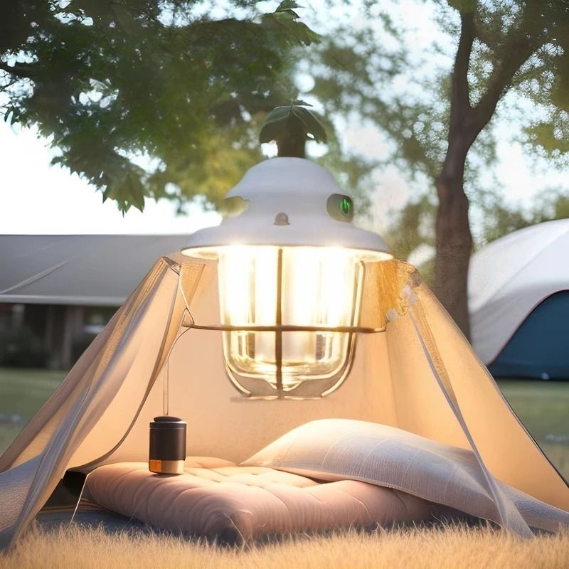 Vintage Camping Lantern Light Portable Rechargeable Outdoor Ambient Tent Light
