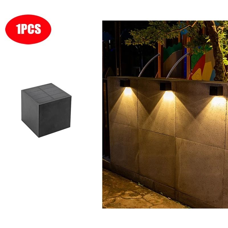 Solar Wall Light Outdoor LED Waterproof Garden Fence Decorative Lamp