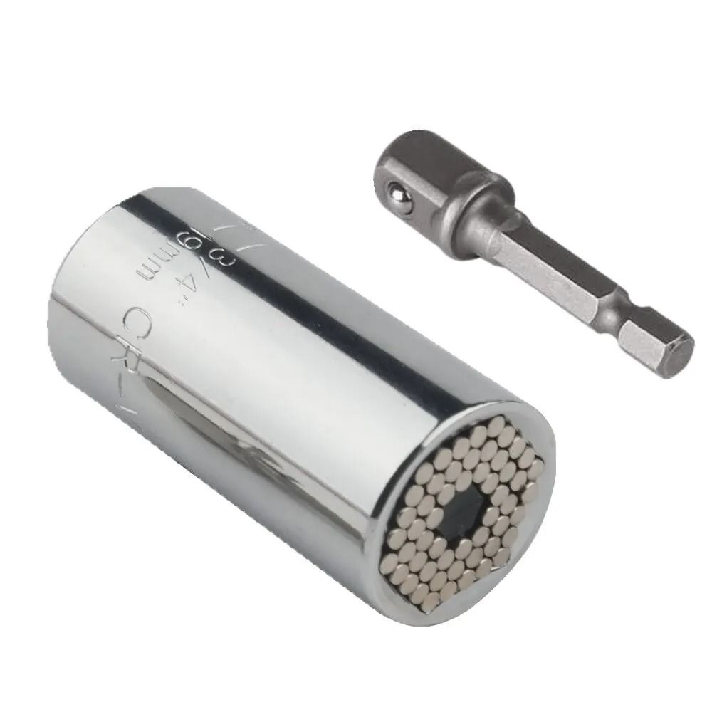 Universal Magic Socket Wrench Set with Drill Adapter Multi Size Grip Tool