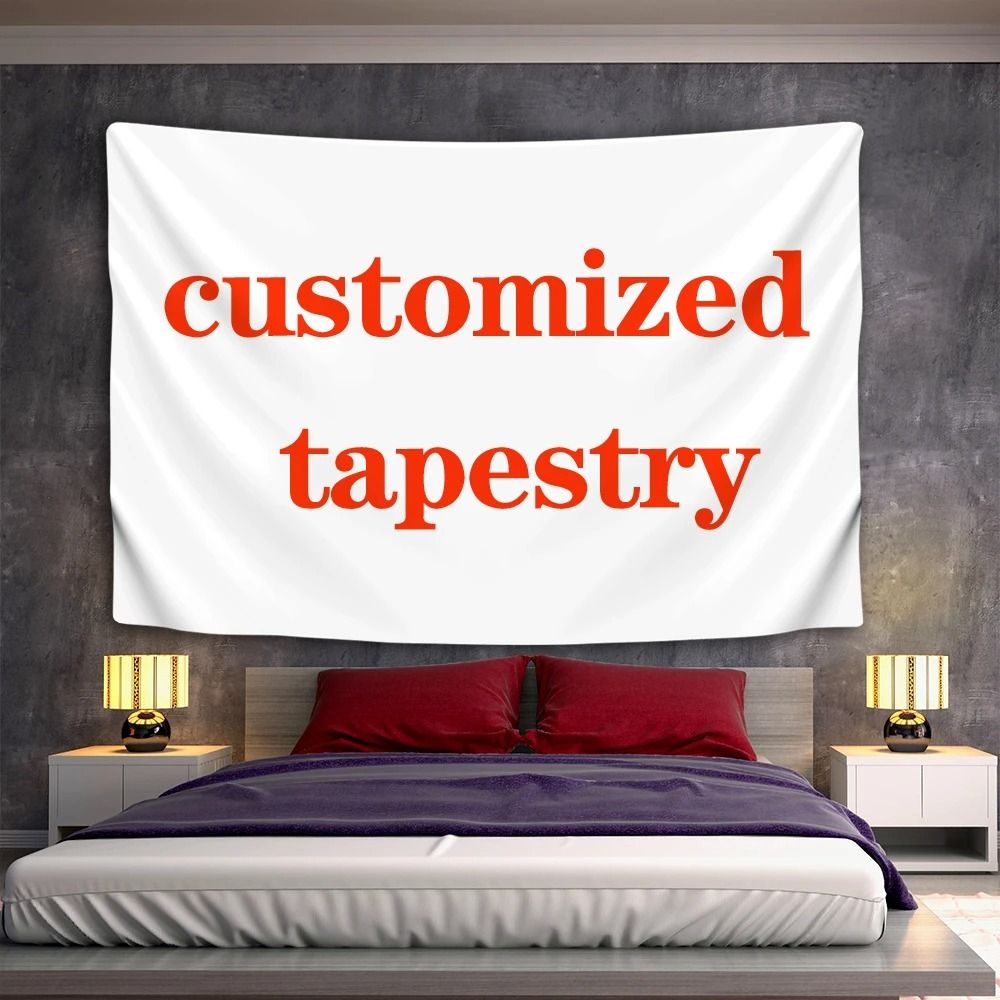 Custom Tapestry Personalized Wall Hanging Boho Mandala Photo Blanket Decor