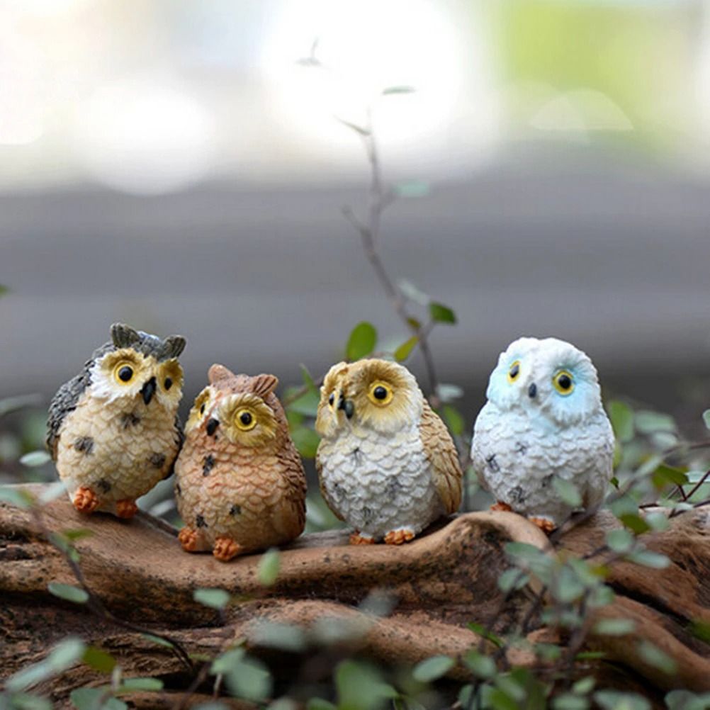 Mini Animal Figurines Cute Fairy Garden Decorations for Bonsai DIY Miniature Landscape
