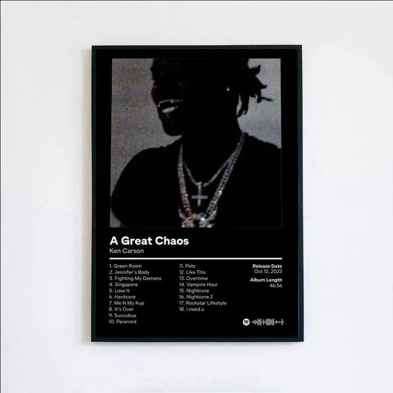 Ken Carson Poster Album Cover Canvas Hip Hop Wall Art Decor