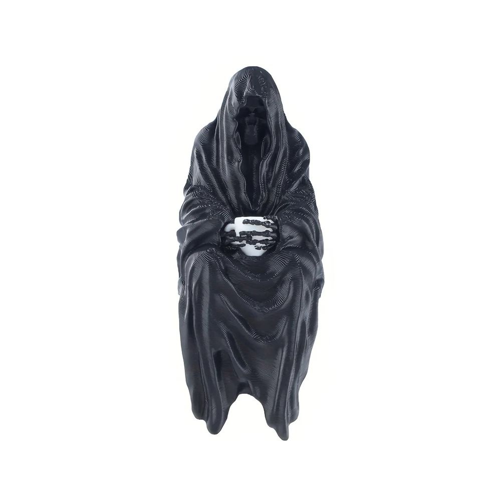 Gothic Cloaked Statue Figurine Mysterious Hooded Dark Aesthetic Decor