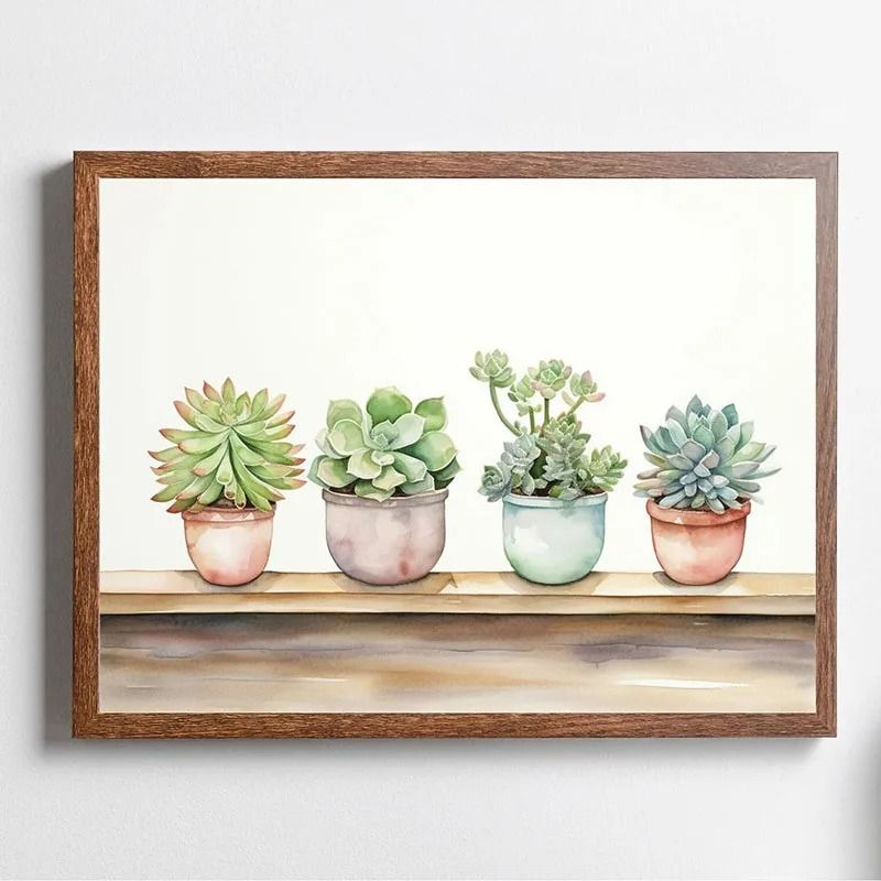 Botanical Wall Art Plant Canvas Print Green Wall Decor Nature Leaf Poster