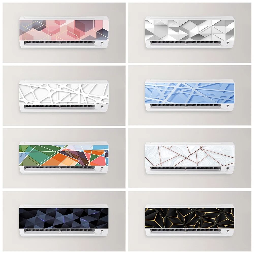 3D Geometric Air Conditioner Sticker Abstract AC Cover Wall | Inspire ...