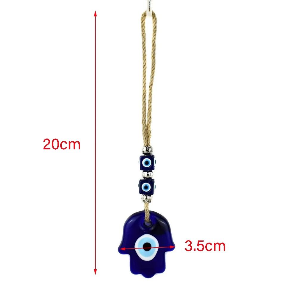Macrame Evil Eye Wall Hanging Nazar Protection Charm Turkish Decor for Home and Car