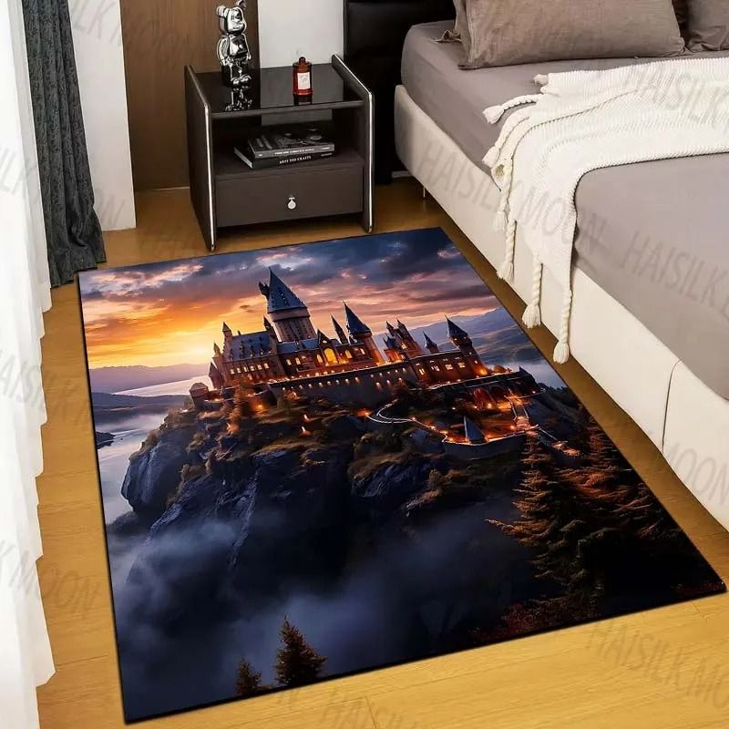 Magic Castle Themed Rug Non Slip Fantasy Kids Bedroom Floor | Inspire ...