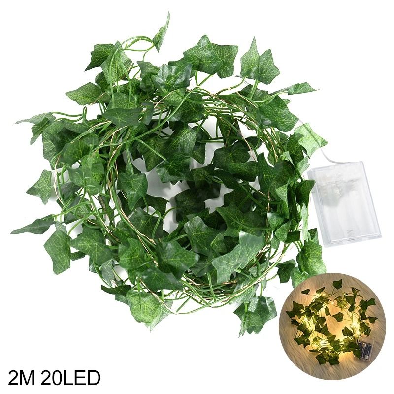 Leaf String Lights Vine Fairy Garland for Cozy Indoor Outdoor Home Decor