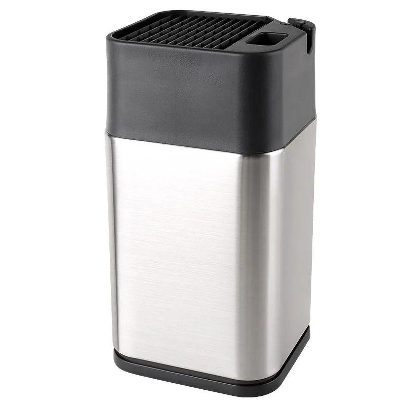 XITUO Stainless Steel Knife Holder Block with Built In Sharpener and Scissors Slot