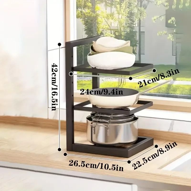 Adjustable Under Sink Storage Rack Multi Layer Stainless Steel Cabinet Organizer