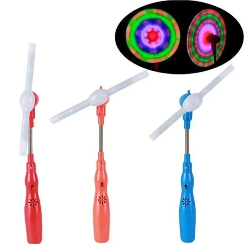 LED Windmill Spinner Toy with Music Rotating Light Up Handheld Spinner