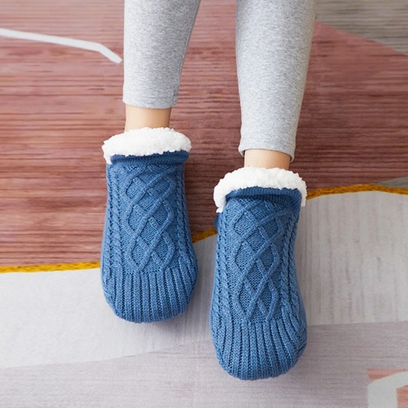 Mens Thermal Slipper Socks Non Slip Grip Warm Fuzzy Indoor House Socks