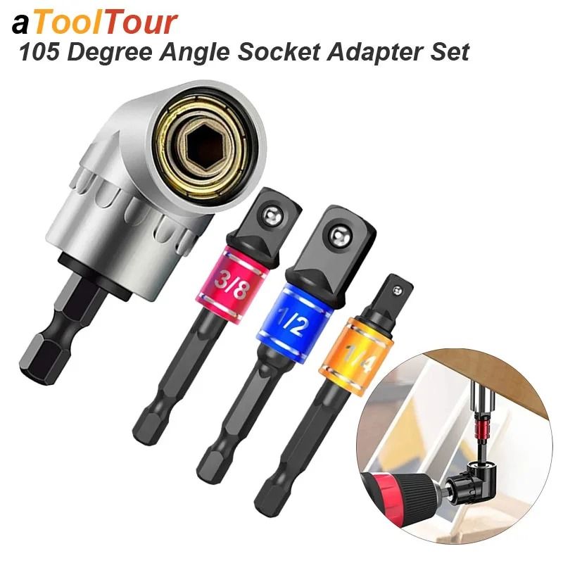 105 Degree Angle Drill Adapter Right Angle Screwdriver Bit E | Inspire ...
