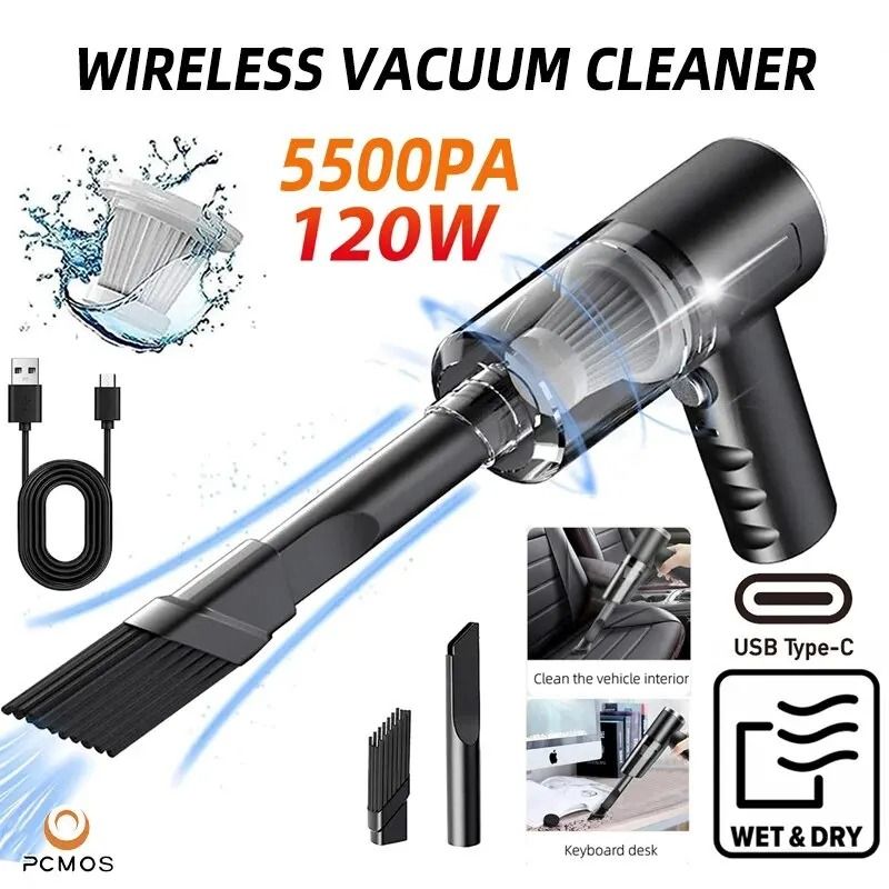 Portable Wireless Car Vacuum Cleaner High Power Handheld Cleaner for Home and Auto