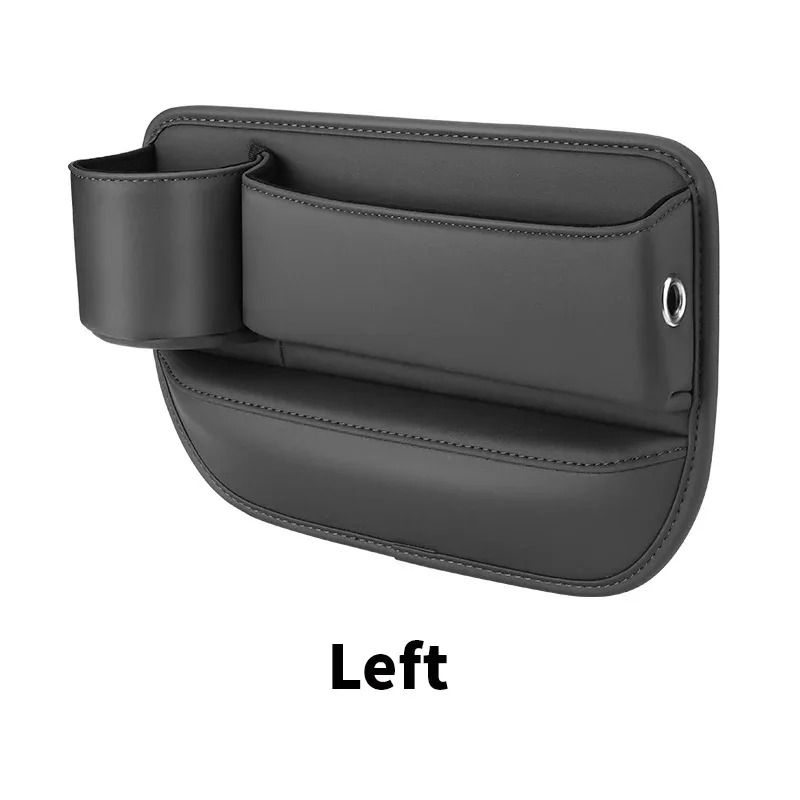Universal Car Seat Storage Box with Cup Holder Phone Holder and Wallet Organizer
