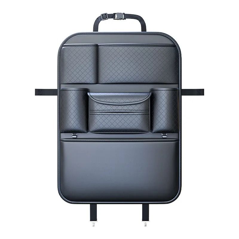 Luxury Faux Leather Car Seat Back Organizer Multi Pocket Storage Bag