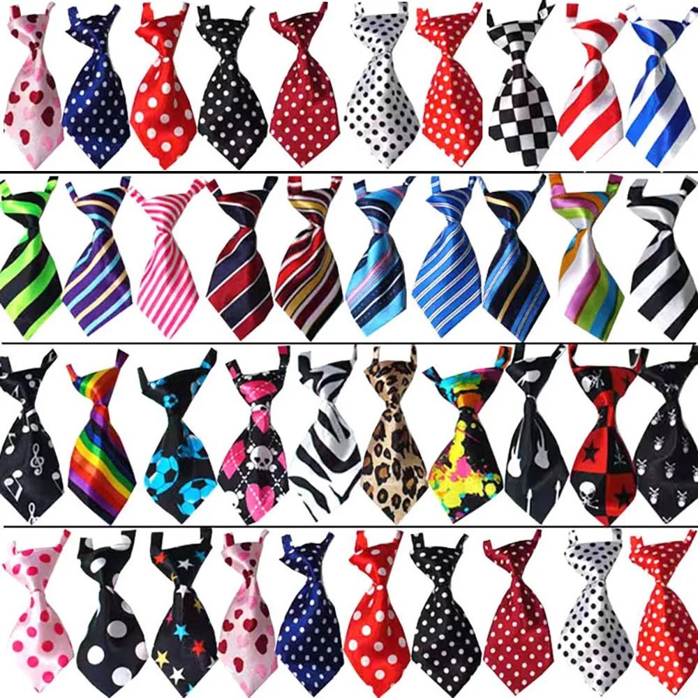 Adjustable Pet Bow Tie Set Colorful Grooming Accessories for Dogs and Cats