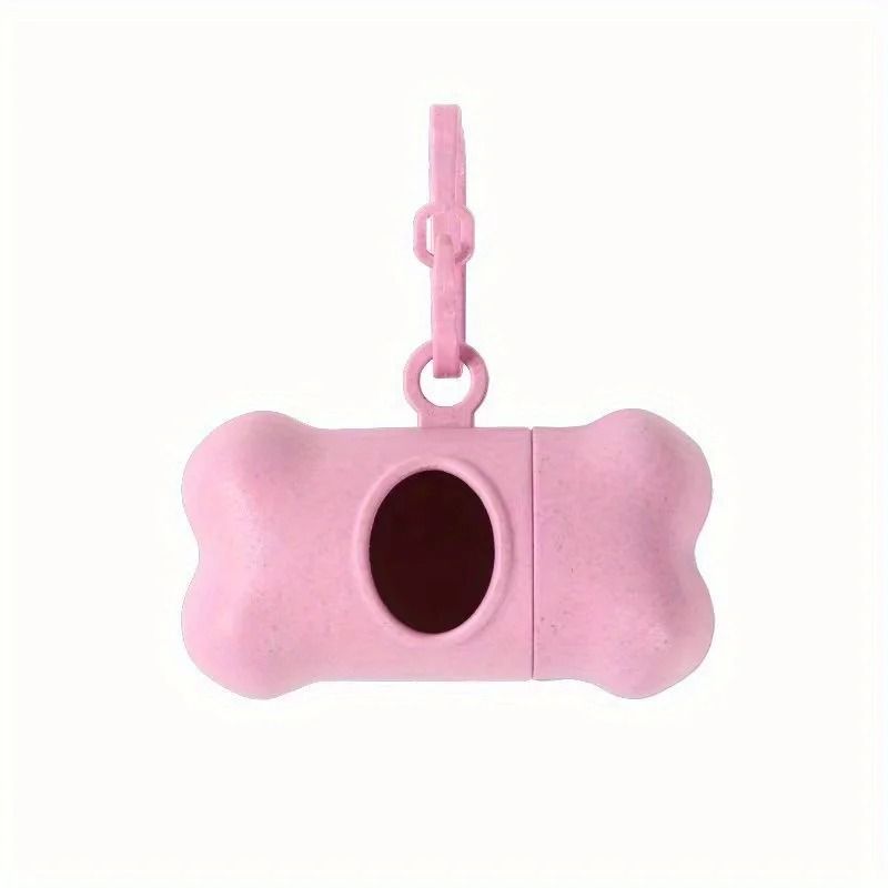 Portable Bone Shaped Pet Waste Bag Dispenser with Clip for Dog Walking