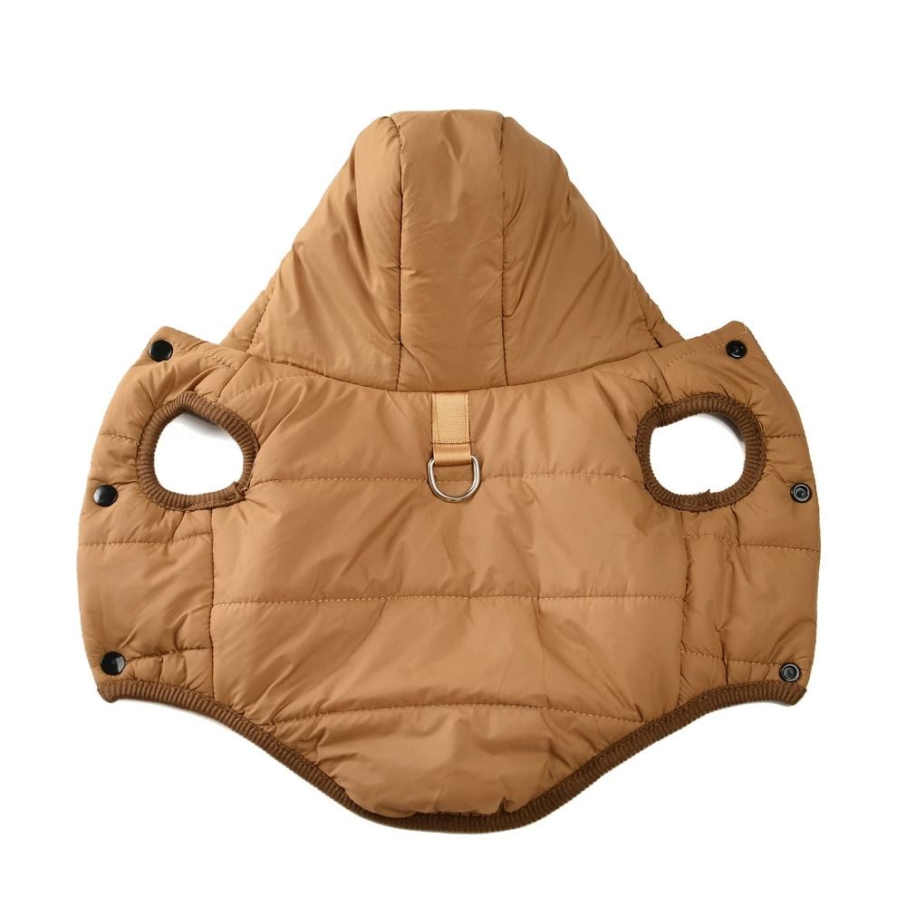 Warm Fleece Dog Hoodie Coat Winter Jacket with D Ring for Small and Medium Dogs