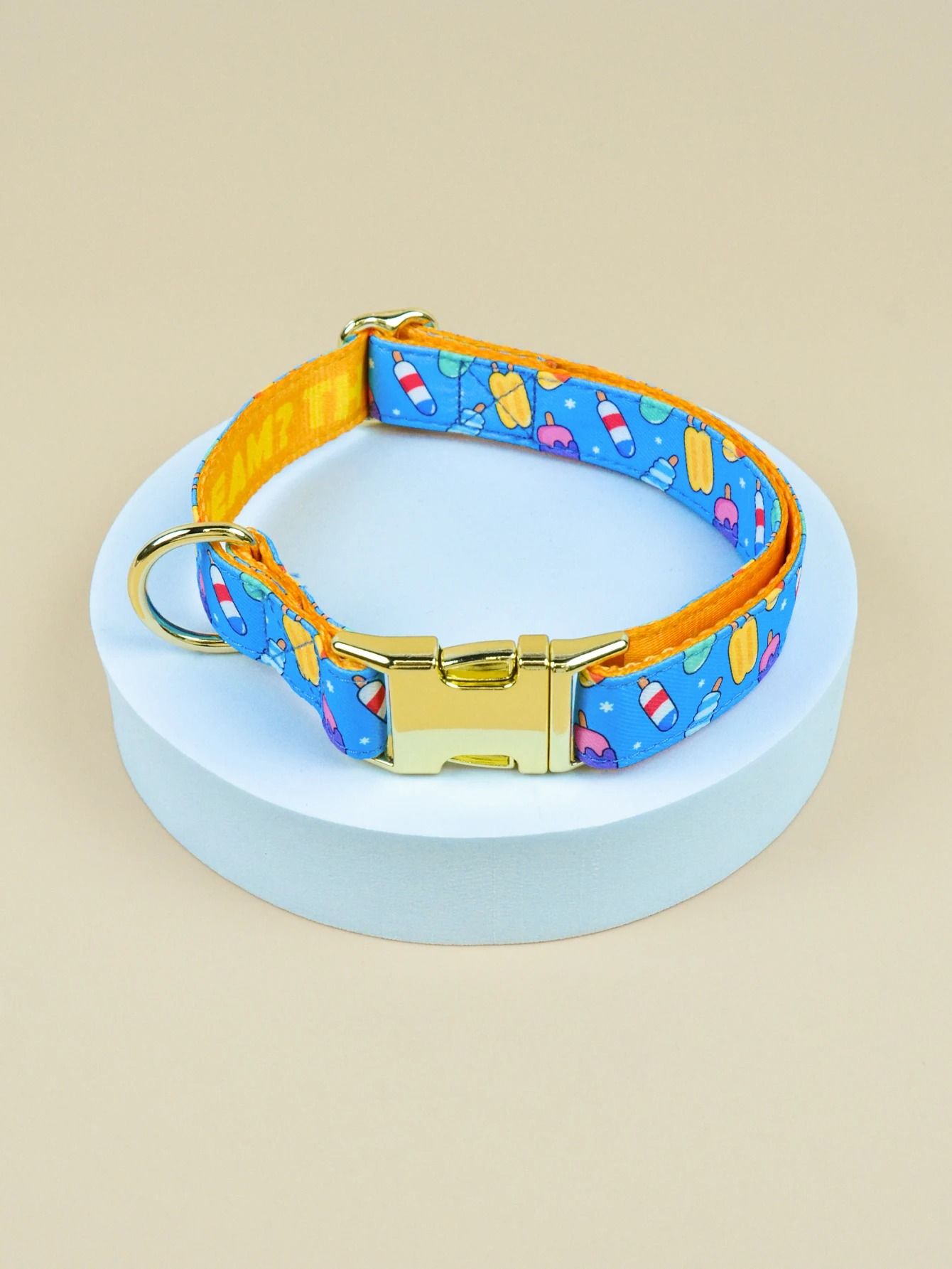 Cute Printed Pet Collar Double Sided Adjustable Dog and Cat Collar for Small and Medium Pets