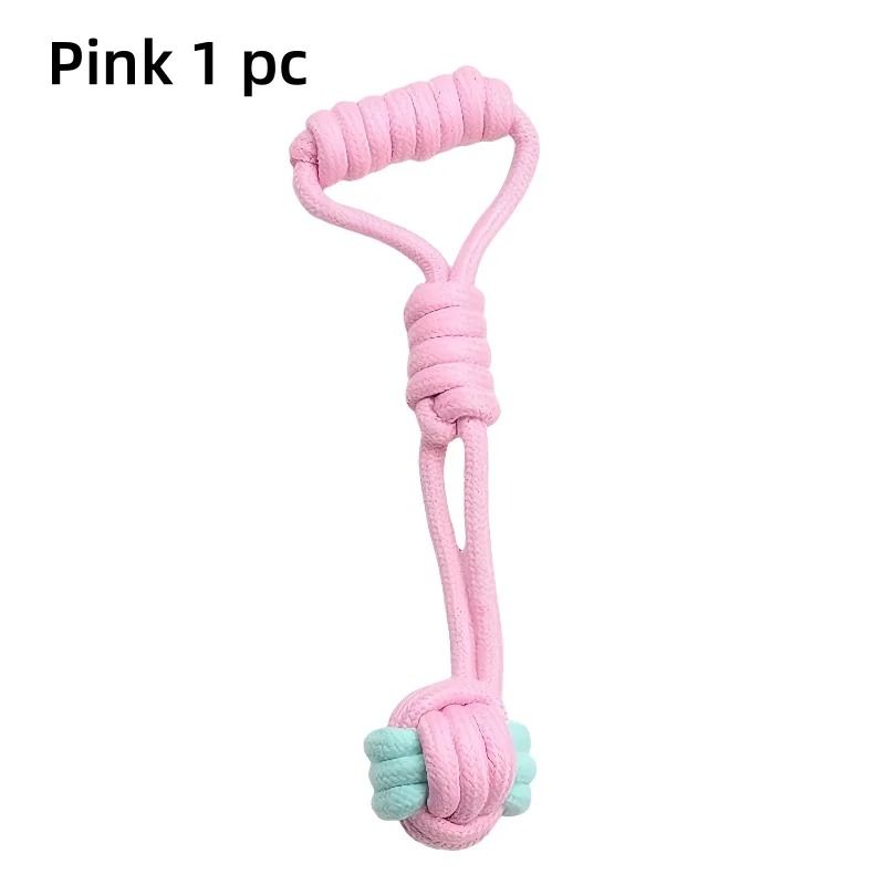 Cotton Rope Ball Dog Chew Toy Bite Resistant Interactive Toy for Small and Large Dogs