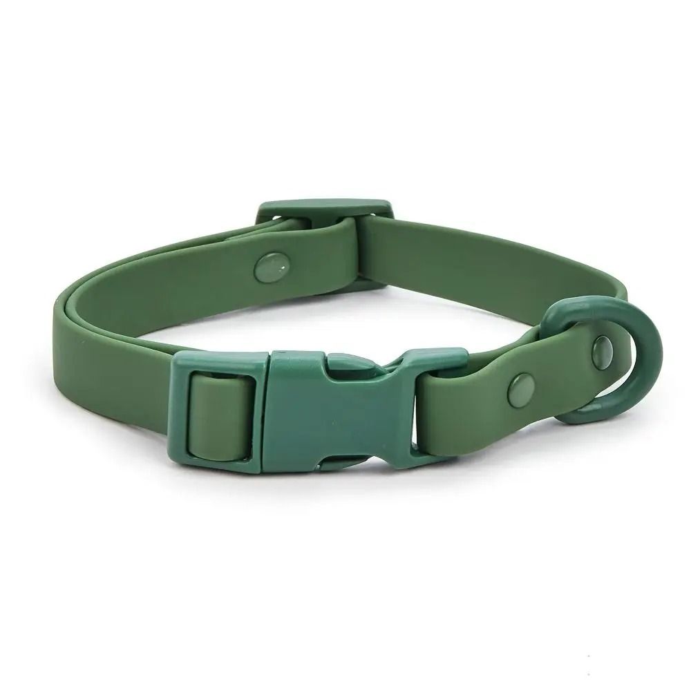 Adjustable Waterproof Dog Collar With Safety Buckle and Rustproof Hardware