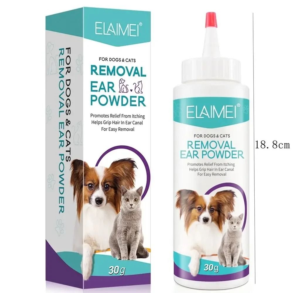 Pet Ear Powder for Dogs Gentle Ear Hair Removal and Cleaning Care 30g