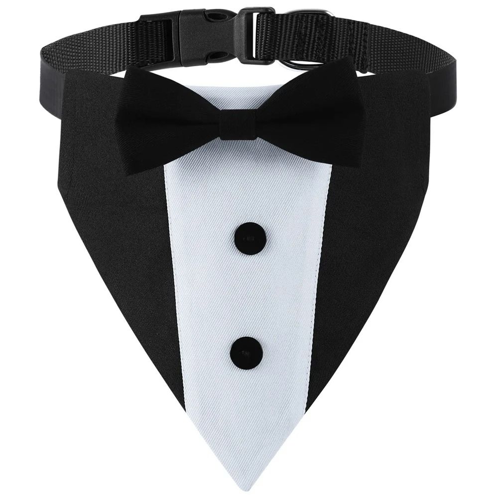 Sucado Pet Wedding Collar With Bow Tie and Bandana for Dogs and Cats