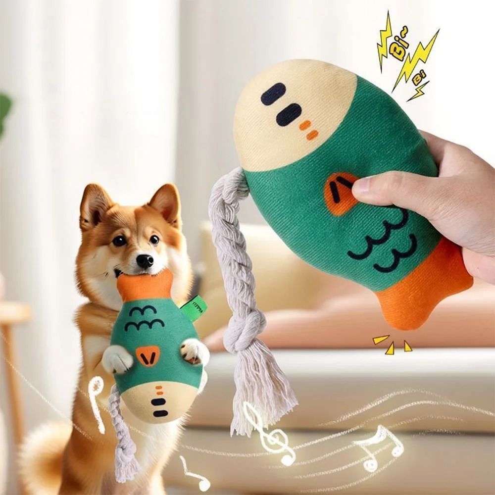 Animal Shape Squeaky Dog Toy Soft Plush Chew and Dental Training Toy for Puppies and Dogs