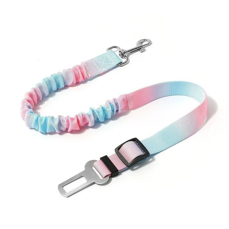 Adjustable Dog Car Seat Belt Gradient Safety Leash for Travel and Vehicle Protection