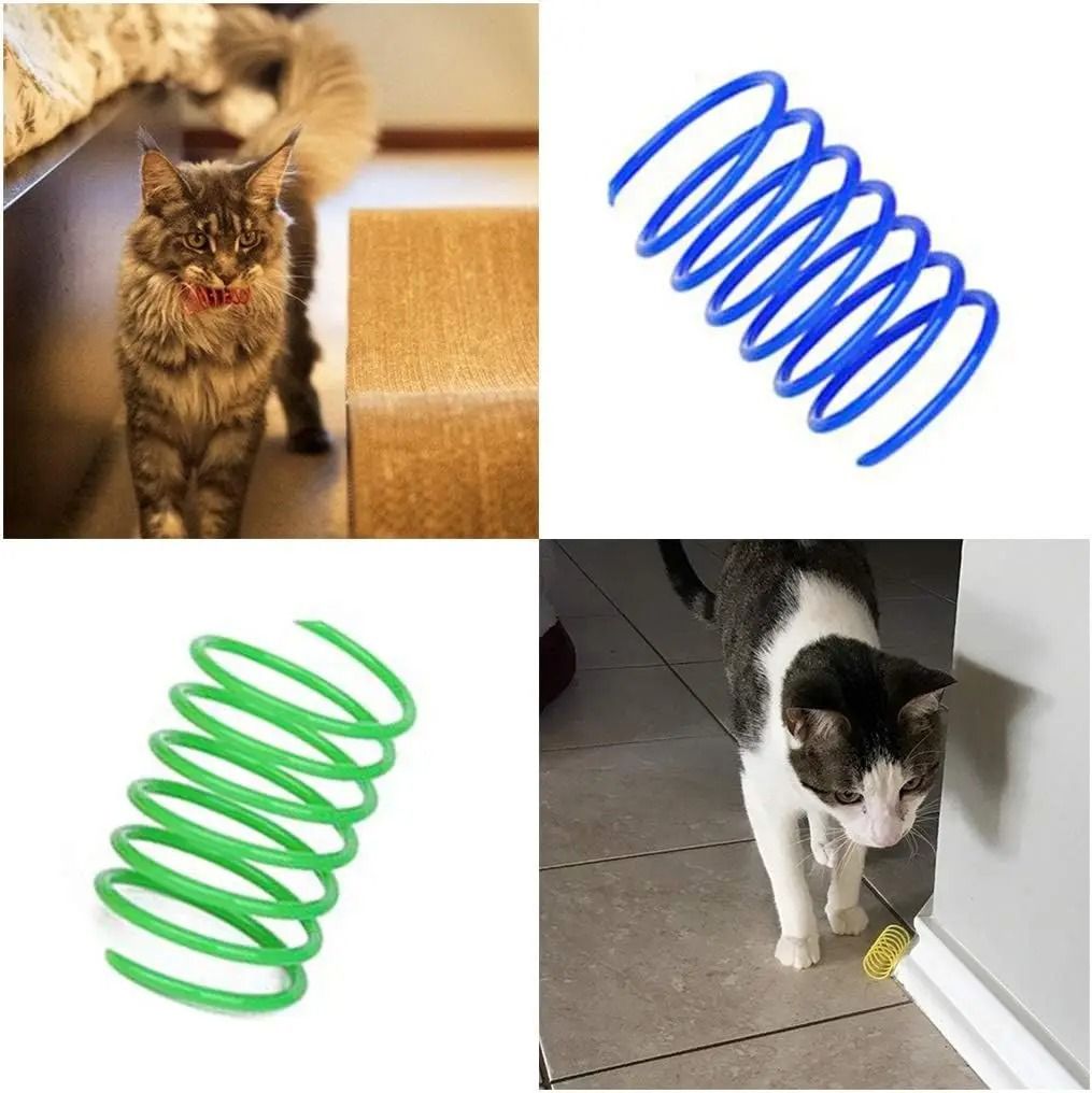 ColorPop Cat Spring Toys Interactive Plastic Coil Toys for Indoor Cats and Kittens