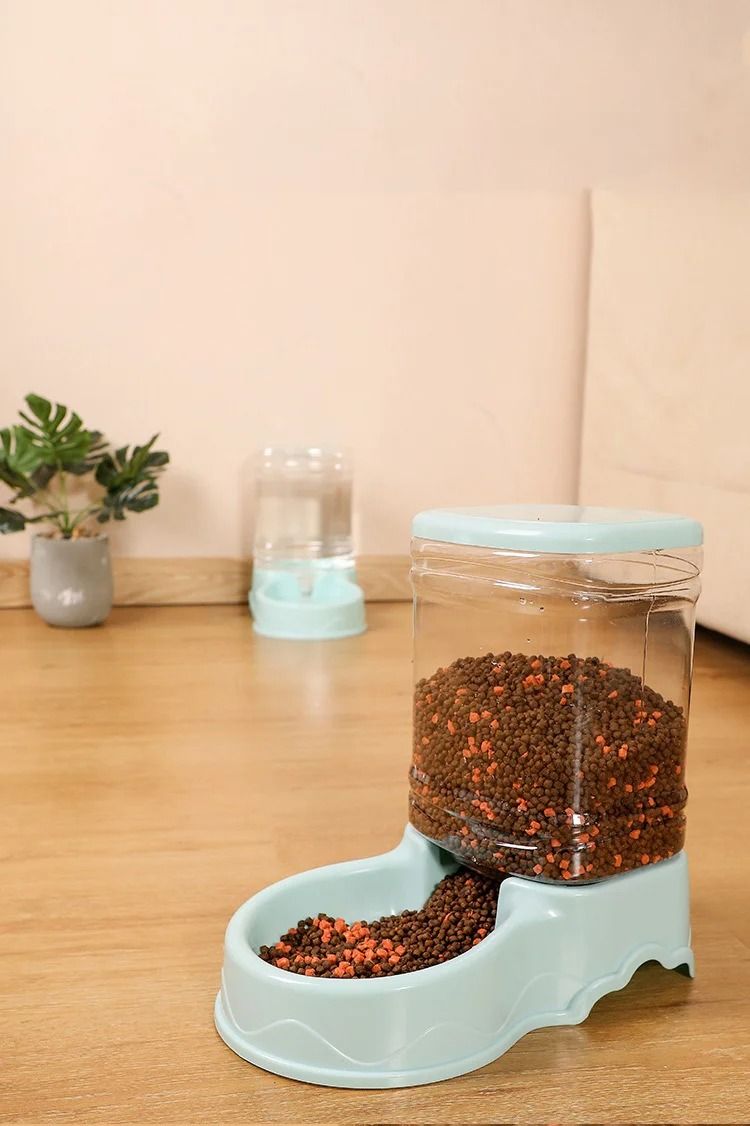 Large Capacity Automatic Pet Feeder and Water Dispenser Set