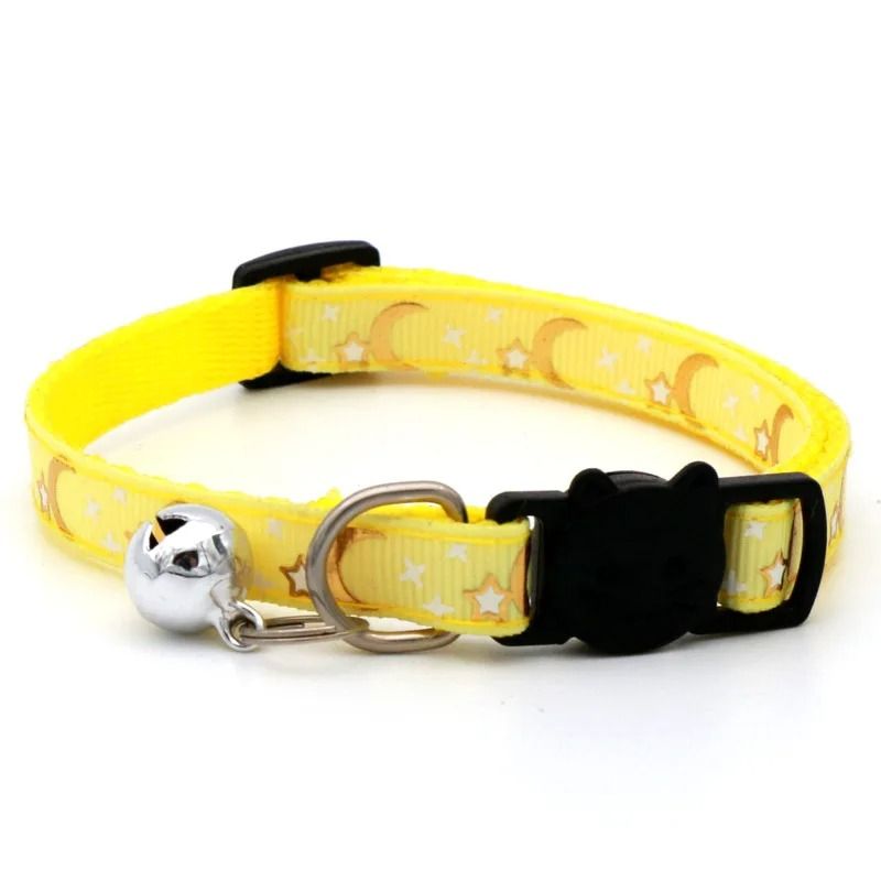 Adjustable Star and Moon Pet Collar Cute Sparkle Dog and Cat Accessory