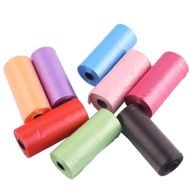Dog Poop Bag Refill Rolls Outdoor Pet Waste Cleanup Bags 15 Bags per Roll