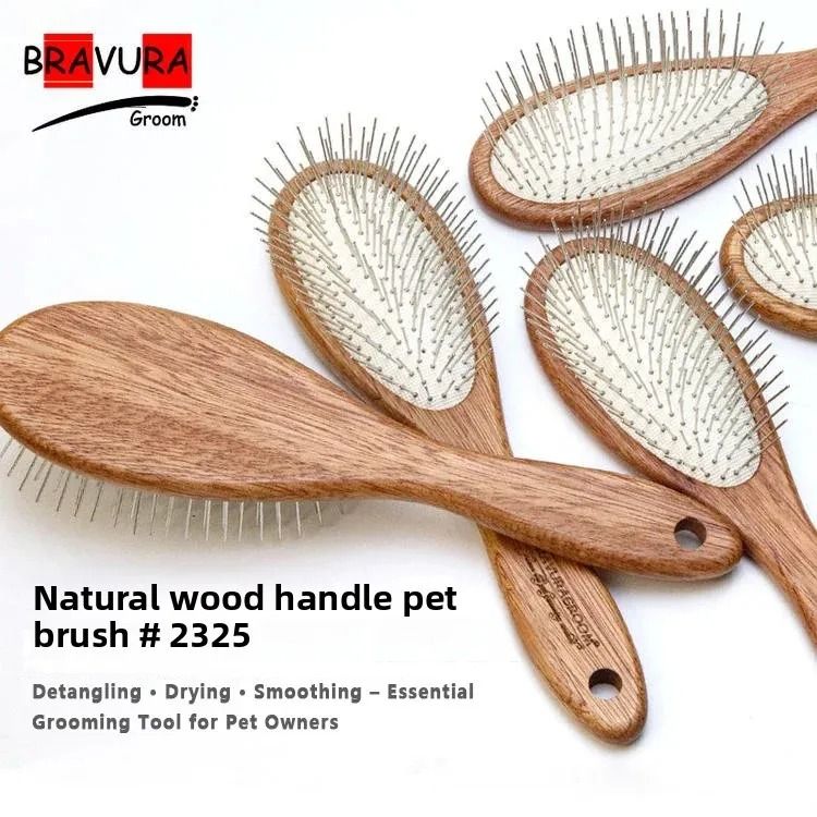 Long Pin Slicker Brush for Cats and Dogs Deshedding and Detangling Grooming Comb
