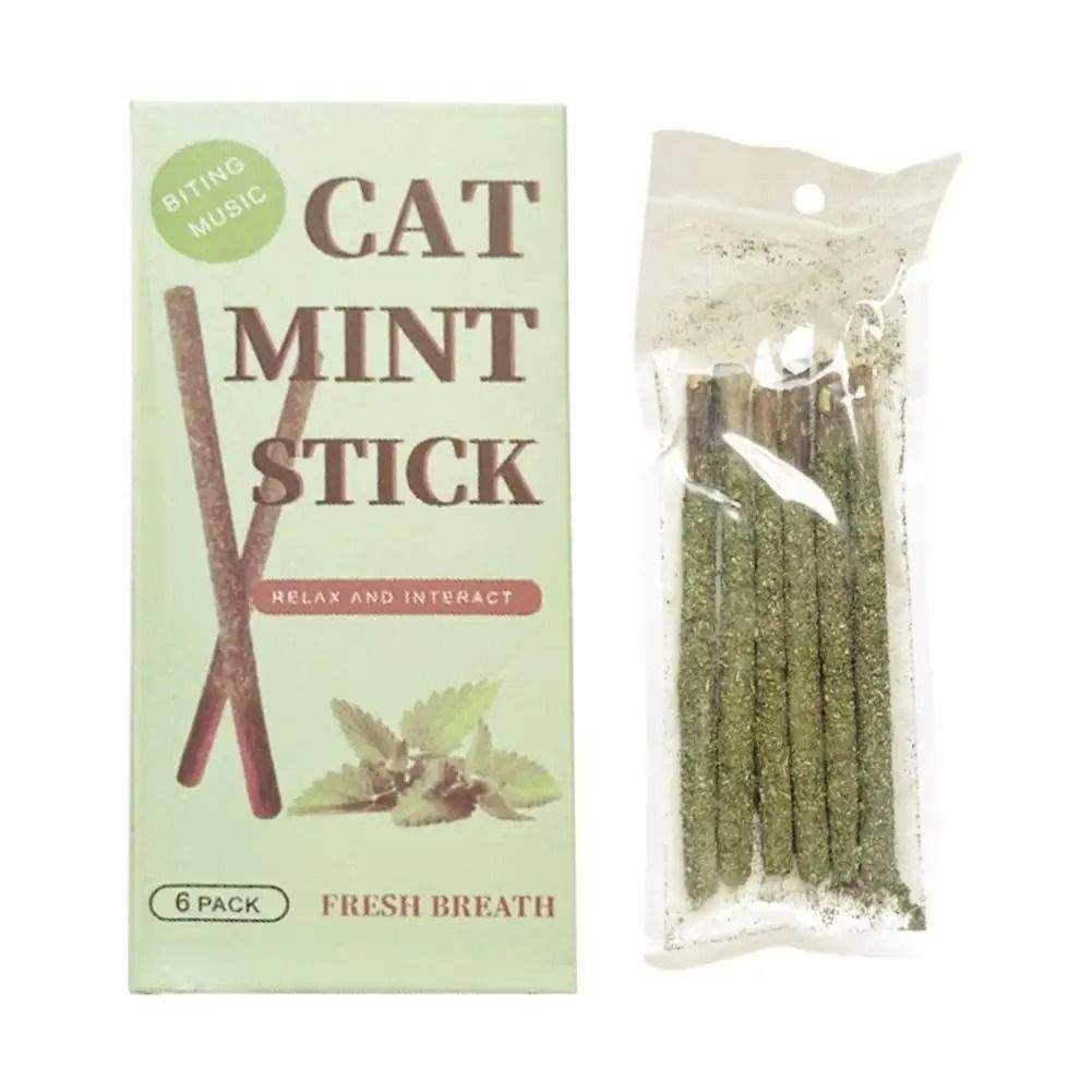 Natural Matatabi Silvervine Cat Sticks Teeth Cleaning Chew Toy Set 6 Pieces