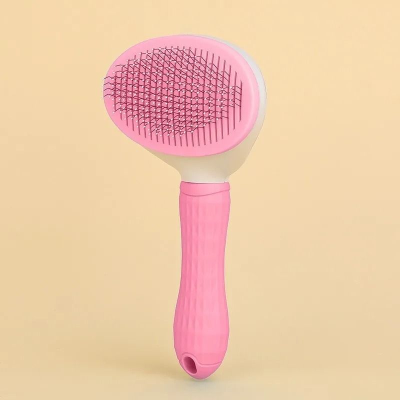 Self Cleaning Pet Hair Removal Brush Stainless Steel Grooming Comb for Cats and Dogs