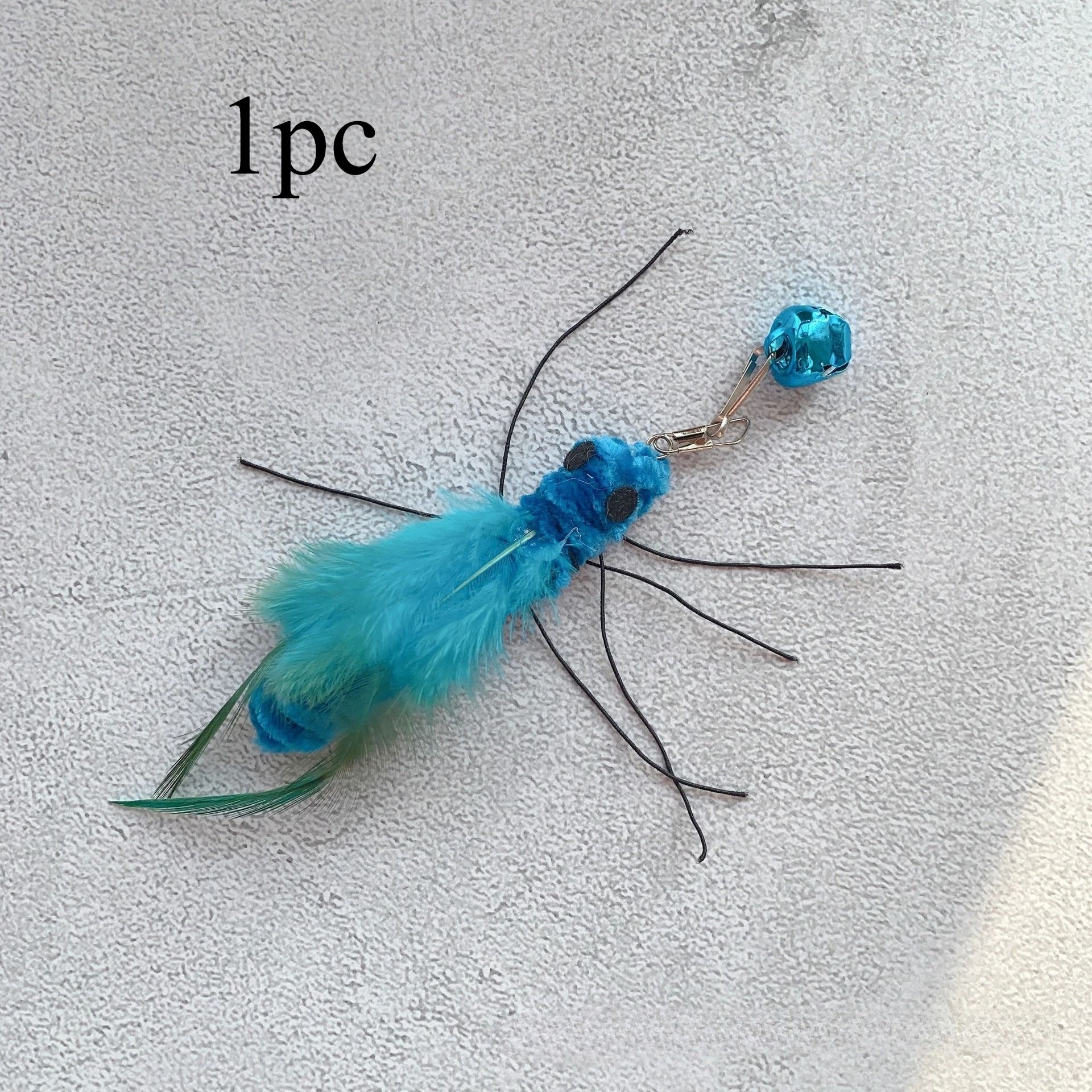 Plush Insect Cat Toy Replacement Heads for Interactive Wand Teaser Play