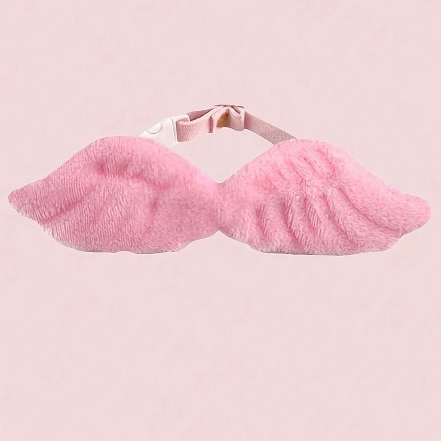 Pet Wing Costume Collar with Bow Tie for Holiday Photos and Cute Dress Up