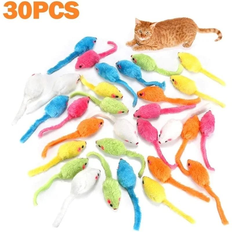 Catnip Plush Mouse Cat Toys for Chewing Chasing and Indoor Self Play
