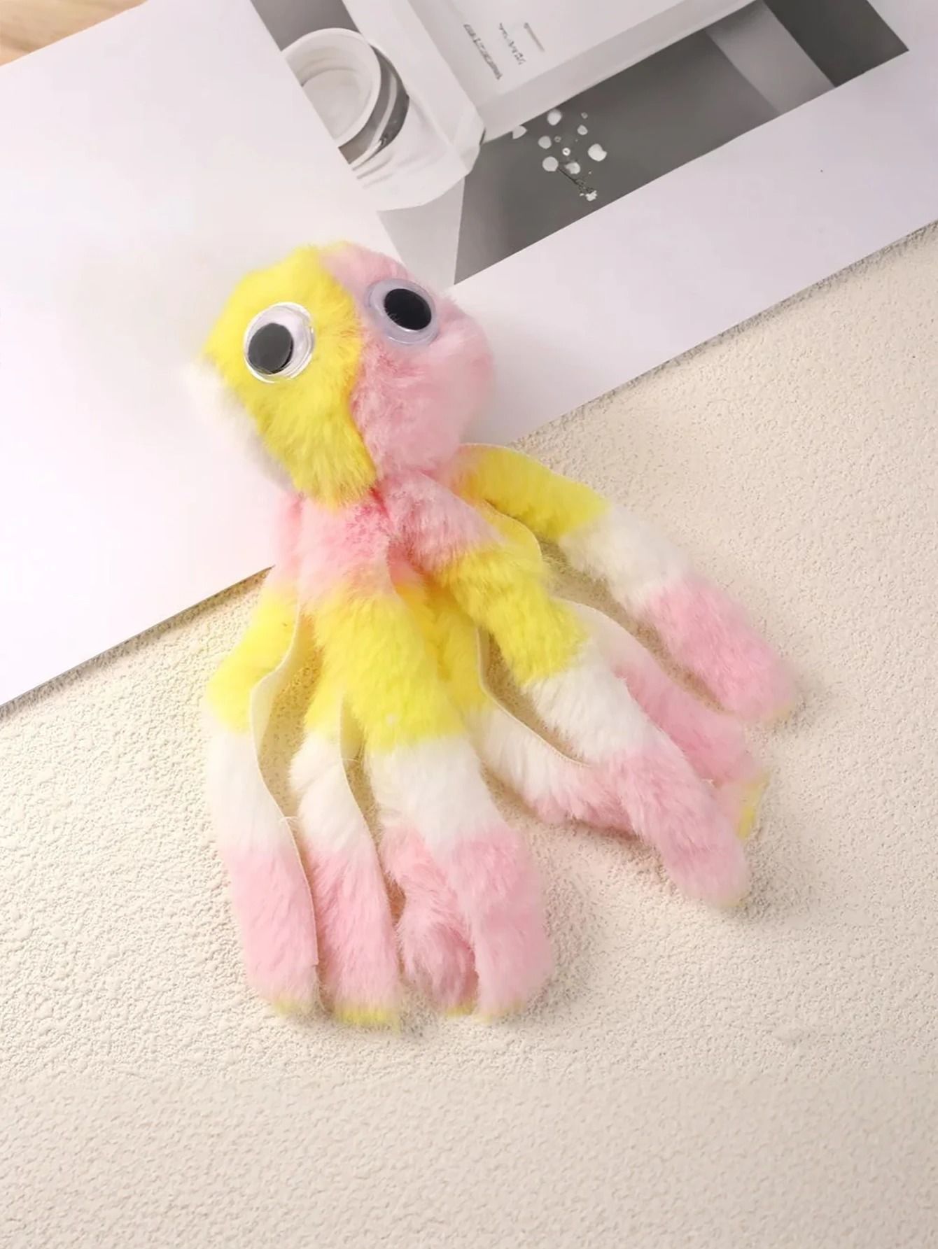 Plush Octopus Cat Toy Replacement Head for Chewing Kicking and Interactive Play