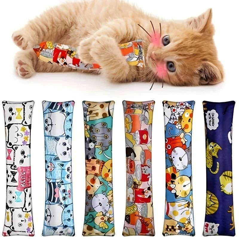 Interactive Plush Cat Teaser Stick Bite Resistant Chew Toy For Indoor Cats Kittens Daily Play