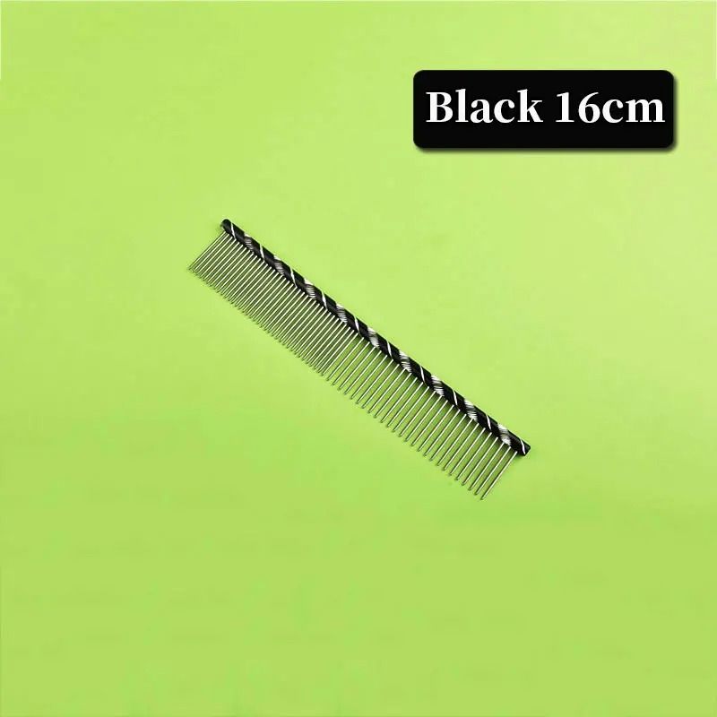 Colored Stainless Steel Pet Grooming Comb For Dogs Cats Hair Removal Tangles And Coat Care