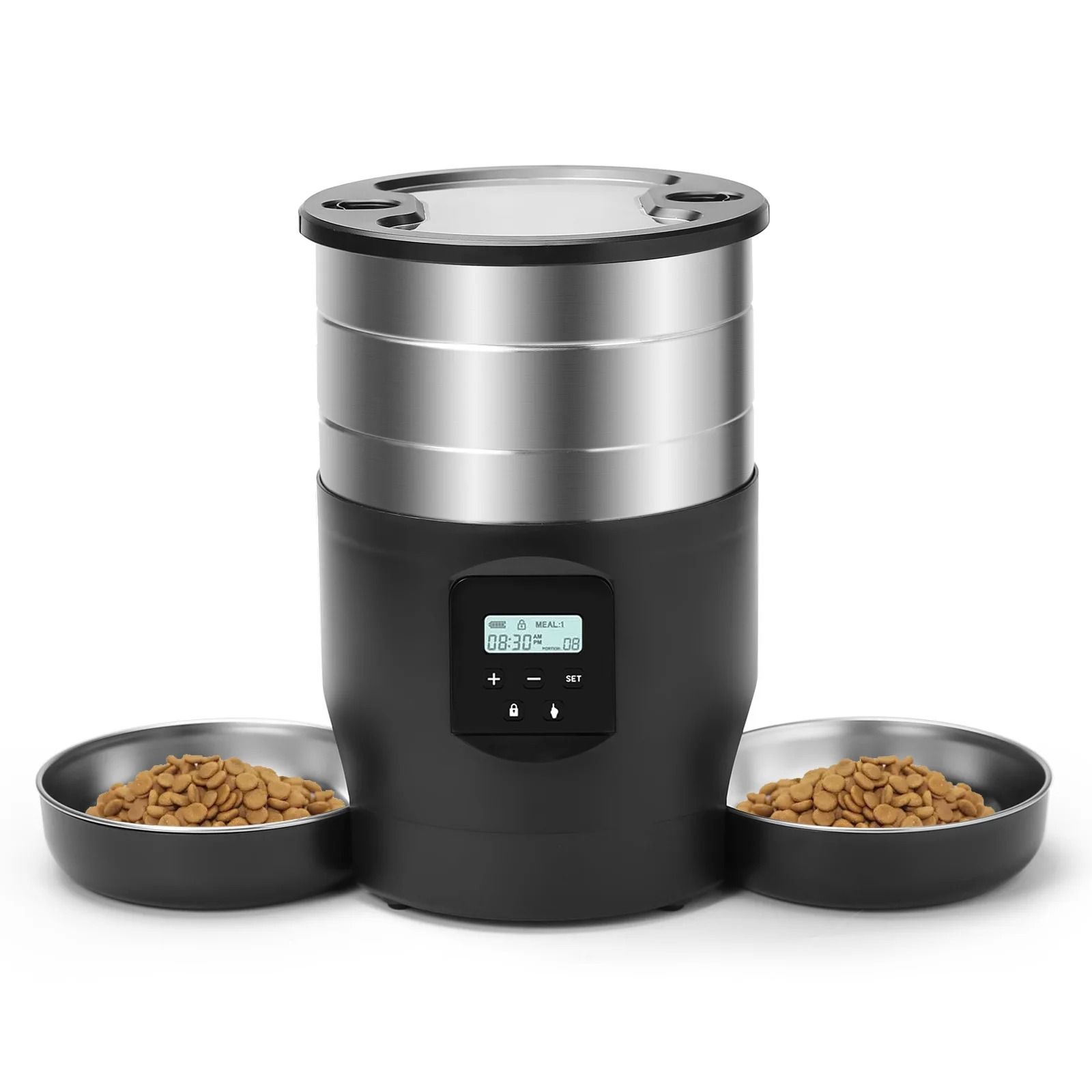 4.5L WiFi Automatic Pet Feeder with Dual Stainless Steel Bowls