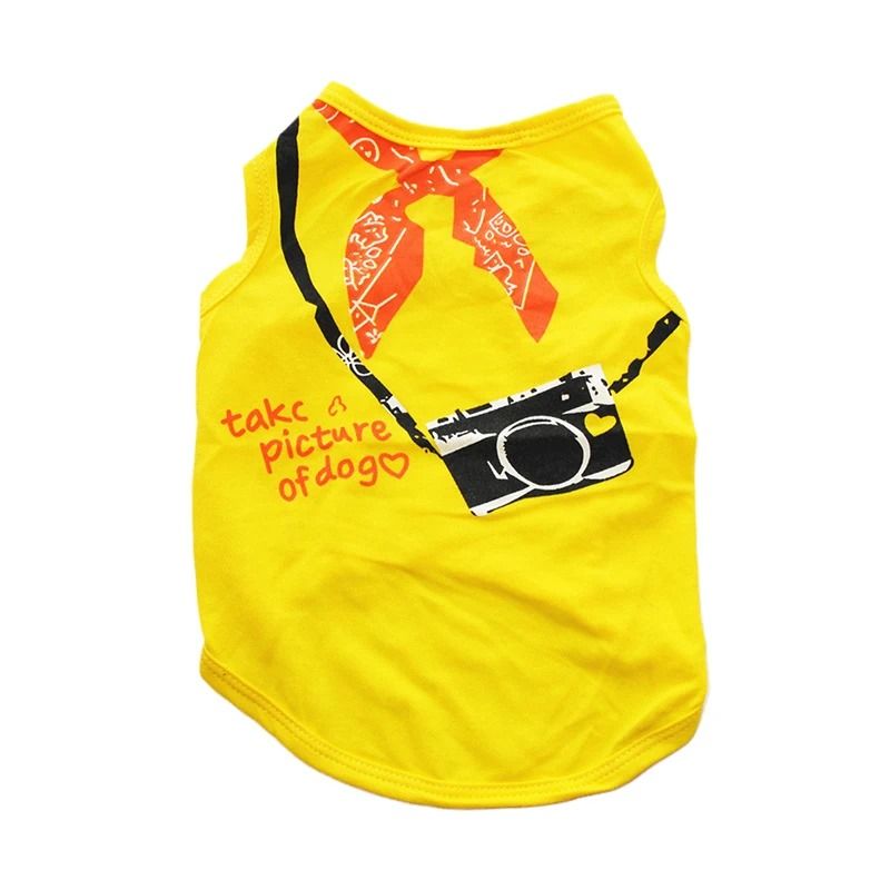 Summer Cat Clothes Cotton Vest Breathable Printed Pajamas for Sphynx Cats and Puppies
