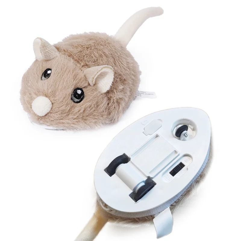 Electric Interactive Mouse Cat Toy Fast Moving Plush Pet Chaser for Indoor Kittens