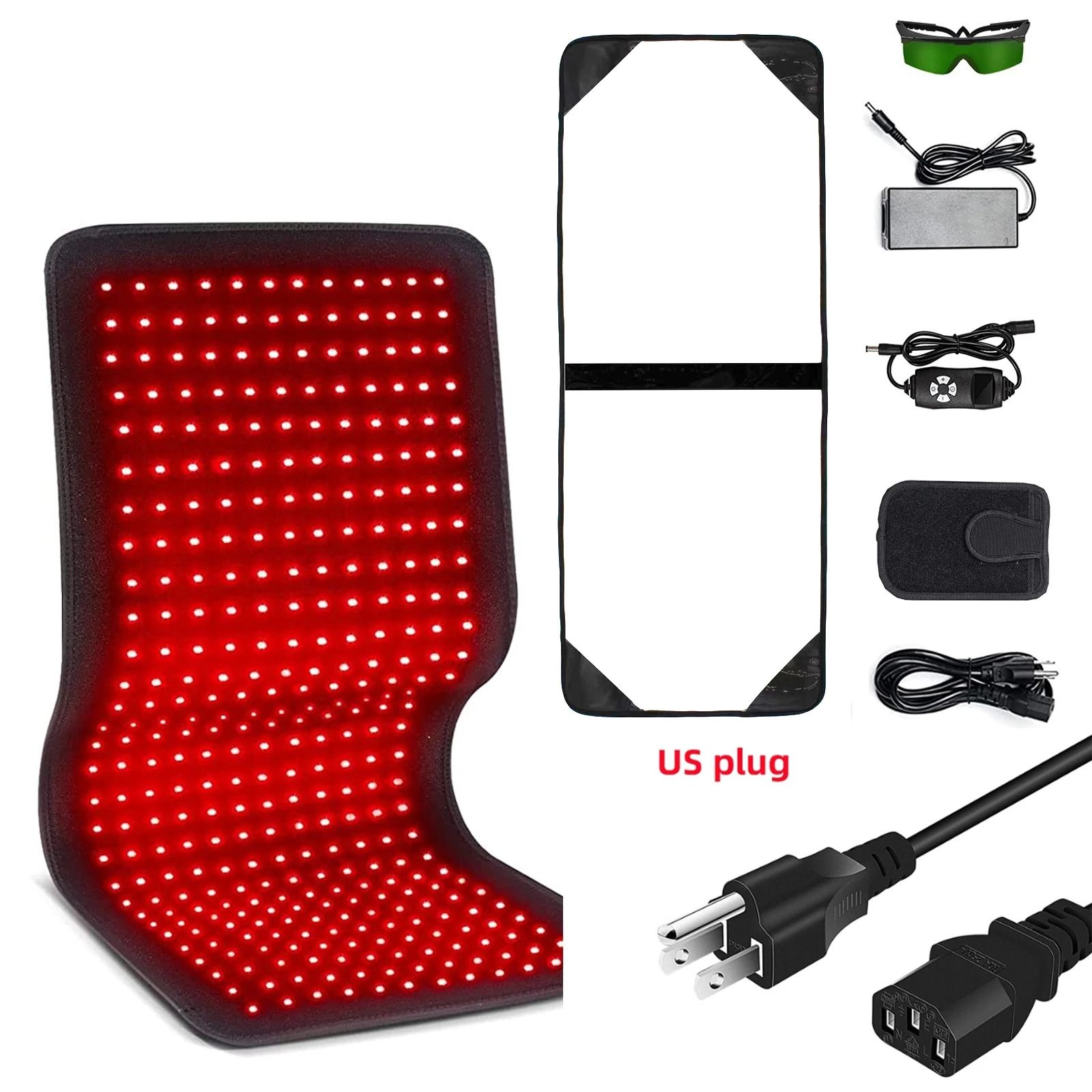 Red Light Therapy Belt Infrared Body Wrap Heating Pad for Muscle Care