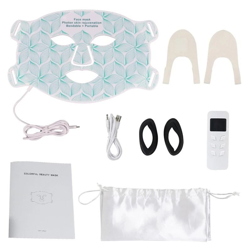 LED Face Mask with Neck Red Light Therapy for Skin Rejuvenation