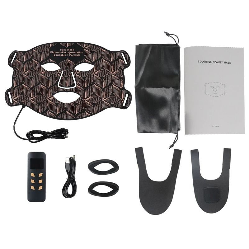 LED Facial Mask with Neck Red Light Therapy Skin Care Device